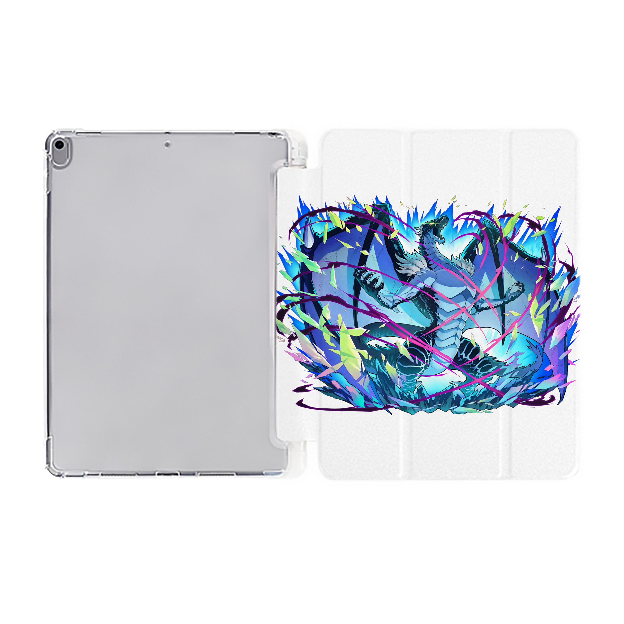 （画像用） 転スラ Regarding Reincarnated to Slime IPad ケース ペン収納付き 三つ折りスタンド PUレザー×シリコン 対応機種9.5/10.5/10.9インチ